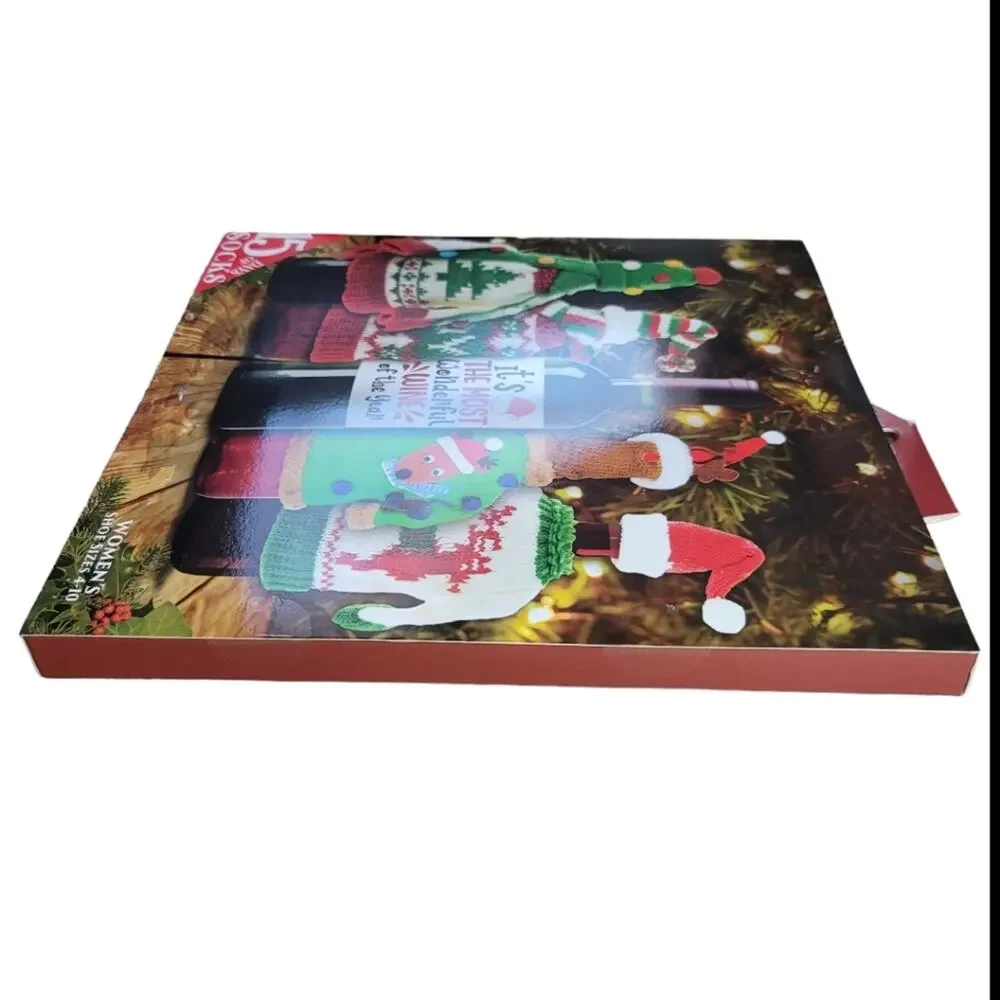 15 Days of Socks Women's Wine Advent Calendar Holiday Themed Socks